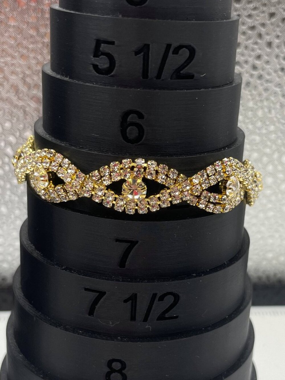 Double Helix Rhinestone Bracelet